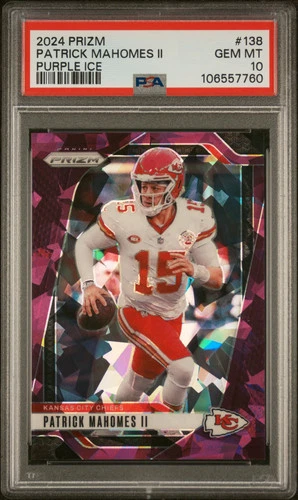 2024 Panini Prizm Patrick Mahomes II Purple Ice /225 PSA 10