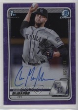 2020 Bowman Draft Chrome Picks Purple Refractor 139/250 Chris McMahon Auto 9k6
