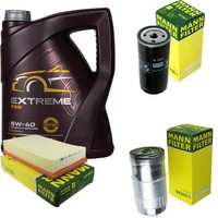Mann Inspektionspaket Filterset 5L Mannol Extreme 5W-40 FüR Audi 80 1.9 TDI