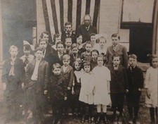 School Children Of All Ages, West Virginia WV, Antique Edwardian 1900s RPPC