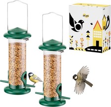 iBorn Metal Bird Feeder Hanging Wild Bird Seed Feeder for Mix Seed Blends,Niger