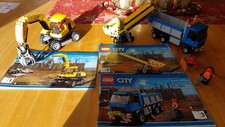 Lego City 60075 LKW Bagger Förderband Minifiguren Werkzeug Dynamit