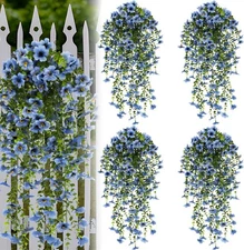 4Pcs Artificial Fake Hanging Flowers Vine Plant Home Garden Indoor Outdoor Decor