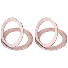 2Pcs Phone Ring Holder, 360 Rotation Magnetic Phone Grip Holder, Pink