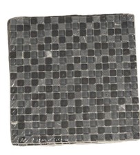Mosaic tiles. 6 x sheet silver/grey marble tiles as pictures.