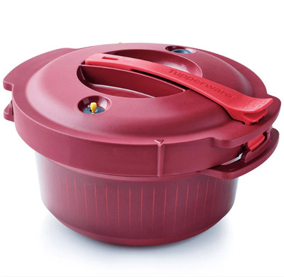 Tupperware Microwave Pressure Cooker 3L Cranberry Red - Used