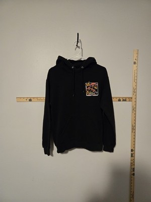 Bowery Supply Co Hoodie Mens Small Black Mushroom Butterfly Graphic