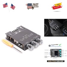 100W 100W Amplifier Board with Treble and Bass Control, DC 9-24V, BT and AUX ...