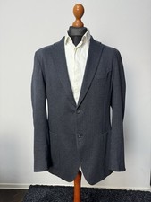 Boggi Milano B Jersey 2 btn herringbone cotton blazer jacket IT54 US44 p2p 22