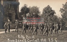 IN, Angola, Indiana, RPPC, Tri-State College, Rifle Drill, Photo
