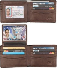 Cartera De Cuero Para Hombre Billetera Carteras Corta Cartera De Moda Clasico US