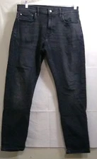 Men's Lucky Brand 412 athletic slim black jeans - W33XL30. Black denim