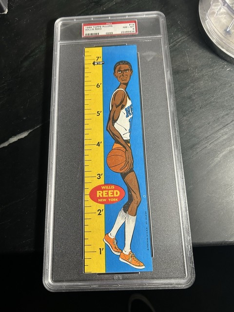 1969 Topps Rulers #19 Willis Reed RC PSA 8 New York Knicks HOF