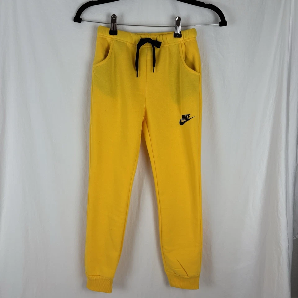 NUEVO SIN ETIQUETAS NIKE AIR Kids Tech Fleece 2 Piezas Cremallera Completa Conjunto Amarillo/Negro Talla XL Swoosh Foto 3 de 4