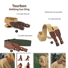 Tourbon Webbing Rifle/Shotgun Sling Strap Mount Swivels Set Multi Option in USA