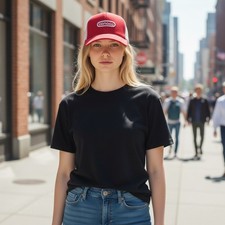 Vintage Conoco Hat Cap Strap Back Red Embroidered Gas Oil Advertising Mens 80s