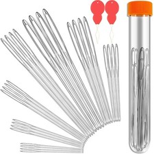28/35/60 PCS Large-Eye Blunt Needles, Stainless Steel Yarn Knitting Needles, ...