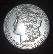 1883-CC Morgan Silver Dollar - Choice XF+ details from the Carson City Mint