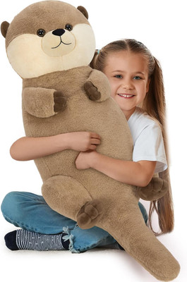 Tezituor 39 inch Giant Otter Stuffed Animal, 3ft Long Otter Plush Body Pillow, H