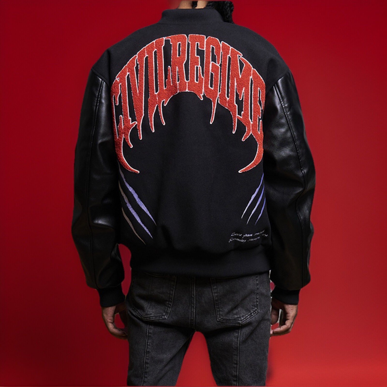 Marvel X-Men X C.R. Embroidered Wolverine Varsity Jacket Men’s Size XL