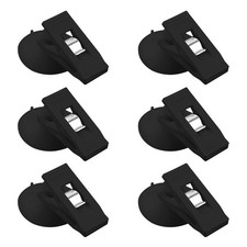 NQEUEPN 6pcs Shower Curtain Clips, Splash Clips Suction Medium, Black