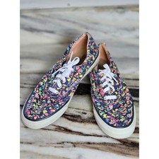 Sperry Top-Sider CVO Womens 7M Navy Multi-Color Paint Splatter Canvas Sneakers