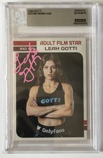 Leah Gotti  Signed Custom Trading Card Beckett Encapsulated Autograph GRADE 10