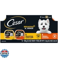 Cesar Wet Dog Food Classic Loaf in Sauce Breakfast and Dinner Mealtime Variet
