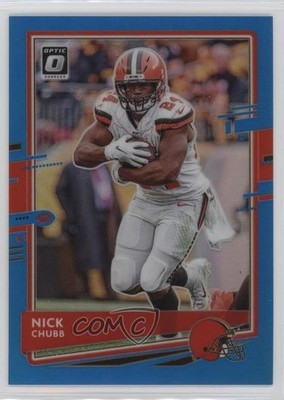 2020 Panini Donruss Optic Aqua Prizm 162/299 Nick Chubb #27 15ej