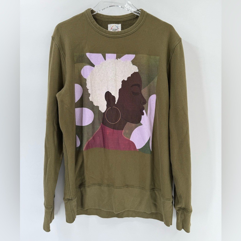 Todd Synder olive green pride sweatshirt size xl