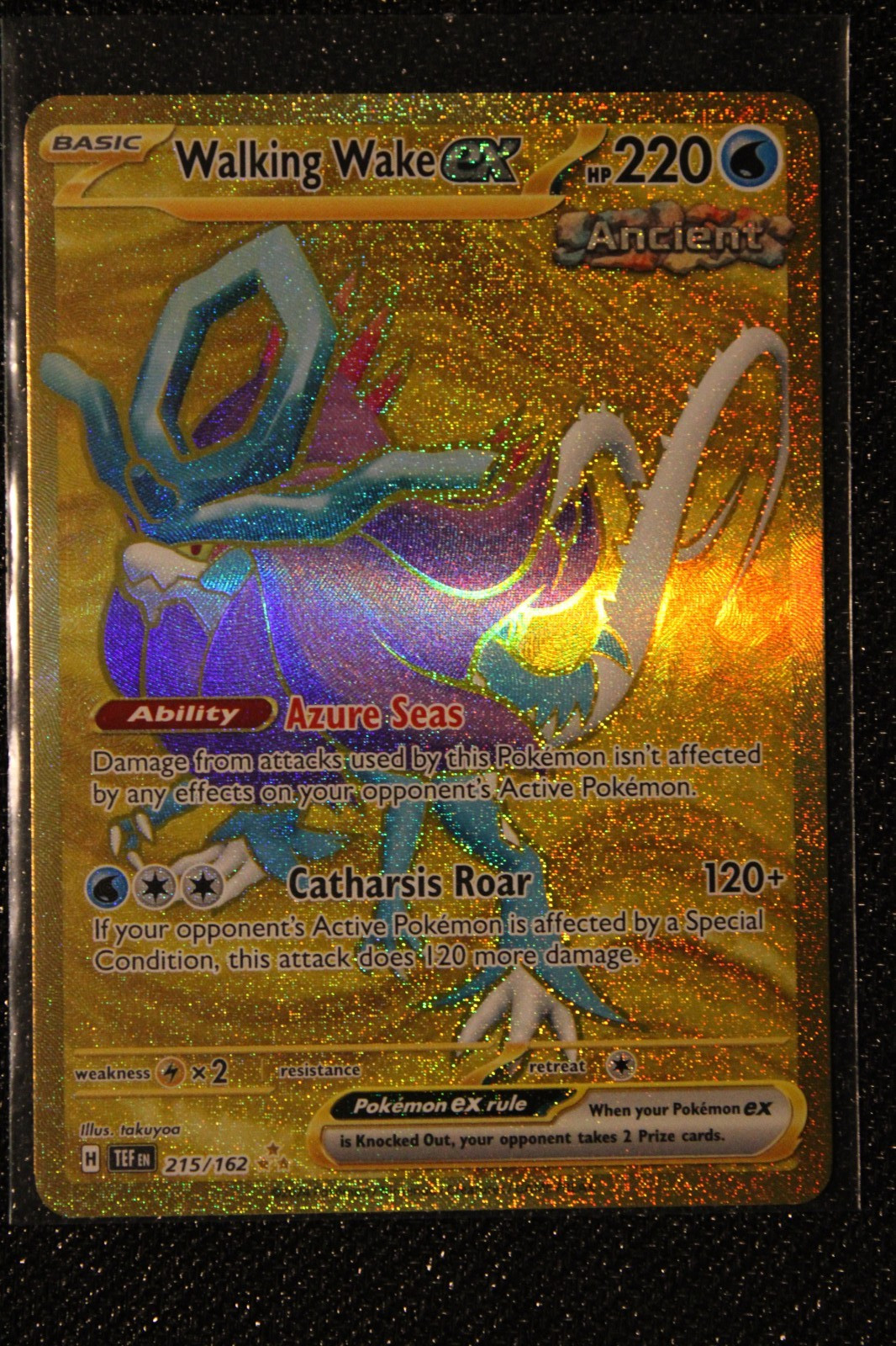 Pokemon TCG Walking Wake ex 215/162 Sv05: Temporal Forces Holo Near Mint