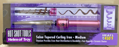 #ad #ad Helen of Troy Hot Shot Tools 1 2quot; 1” Salon Tapered Curling Iron Medium $30.00