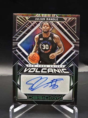 Julius Randle /49 - 2020-21 Panini Obsidian Volcanic Auto Prizm - #VOL-JRA