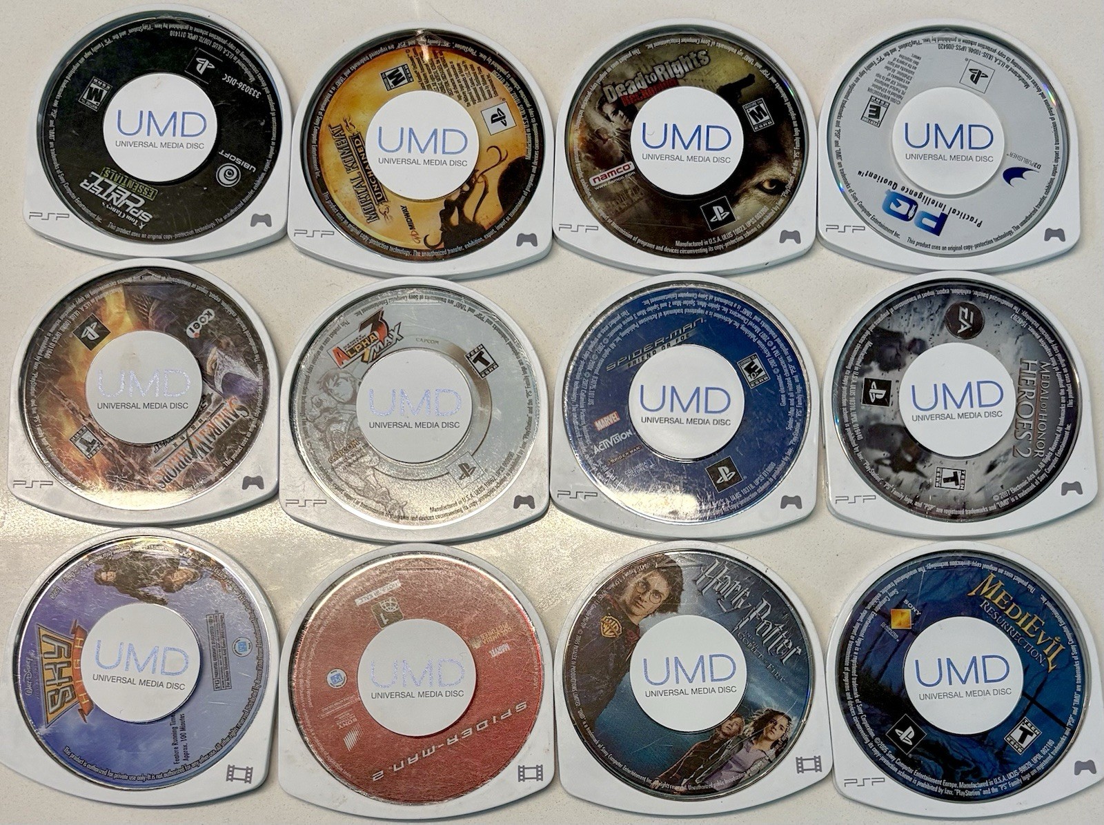 PSP Games & Movies Lot Of 12 UMD Universal Media Discs