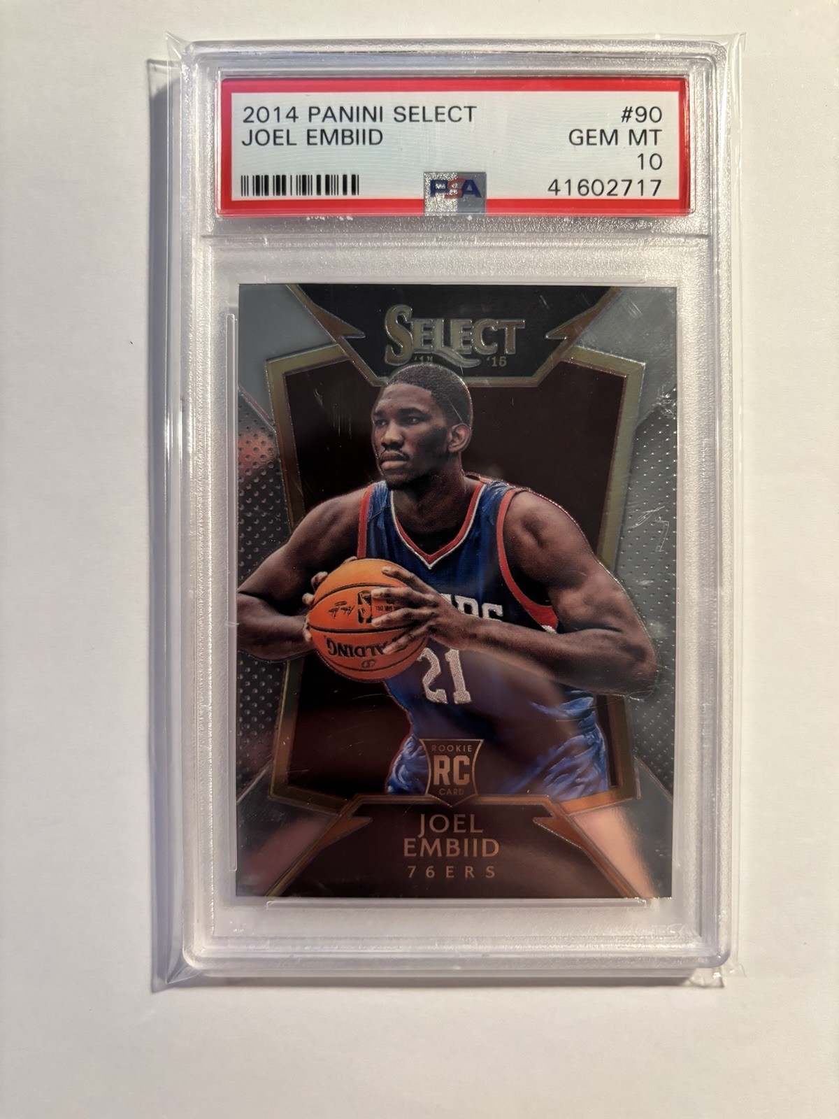 2014-15 Panini Select - Concourse Joel Embiid #90 (RC) PSA 10 Philadelphia 76ers