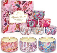 Scented Candles Gifts Set for Women, 9 Pack Aromatherapy Candles Pack Soy Wax In