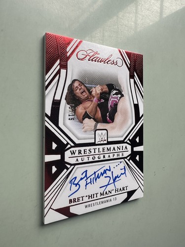 2024 Panini Flawless WWE Wrestlemania Autograph Ruby Bret Hit Man Hart /15 - Picture 3 of 10