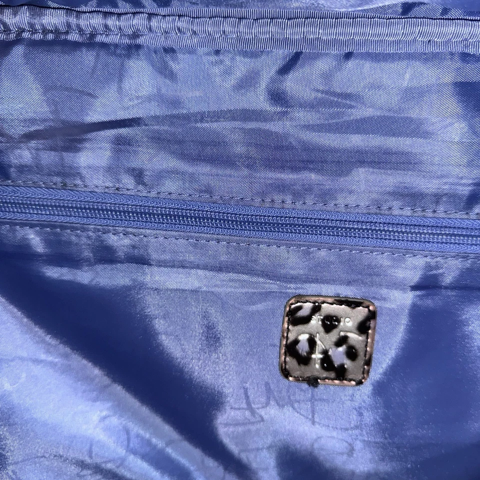 Bolso de mano DVF Diane Von Furstenberg con ruedas y asa con estampado azul Foto 4 de 4