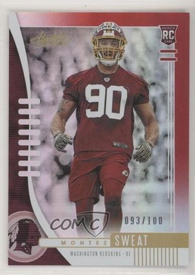 2019 Panini Absolute Red Spectrum 93/100 Montez Sweat #195 Rookie RC 03ru