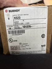 BURNDY KS23  Split Bolt Connector, Run/Tap: #6 AWG-#2 AWG STR, Box of 100 NEW