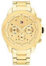 Image of NEW GENUINE TOMMY HILFIGER 1792060 LARS LAYERED CASE GOLD WATCH - 2 Y WARRAN