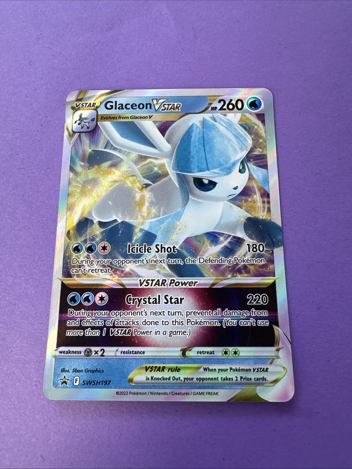 Glaceon VSTAR SWSH197 – Pokémon TCG Sword & Shield Promo Holo Ultra Rare NM