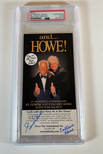 GORDIE HOWE AND... HOWE! BOOK CARD autographed signed Red wings PSA 84720723 