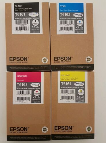 4x epson T6161 T6162 T6163 T6164 epson B-300 B-310N B-500DN MHD:2019-2020 - Bild 1 von 2