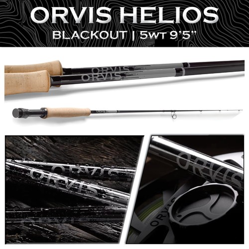 Orvis Helios Blackout 5wt 9'5" Fly Rod 25 Year Warranty FREE