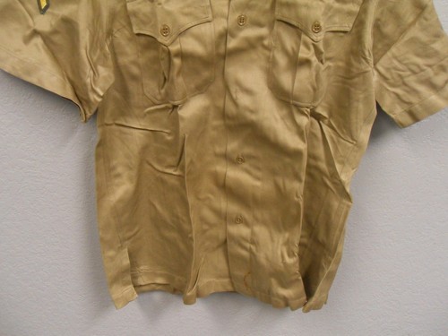 2 US Army Khaki Hemd Beige mit Military Patch Vietnam Ära Stil Herren Gr. 15-15 1/2 - Bild 15 von 21