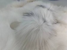 Women arctic fox fur leather house slippers Open toe home shoes Gift for women