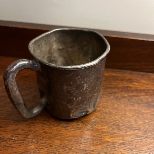 Early ANTIQUE NS CO Sterling Silver BABY CUP NSCO Newburyport Dented, Great 72 G - Picture 12 of 13