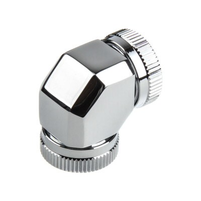 PHANTEKS Glacier Hard-Tube Adapter 2x 12mm 90 Grad - chrome