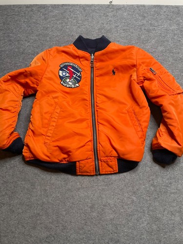 Polo Ralph Lauren Freedom Seekers Reversible Bomber Jacket Orange Boys S(8) - Picture 8 of 15